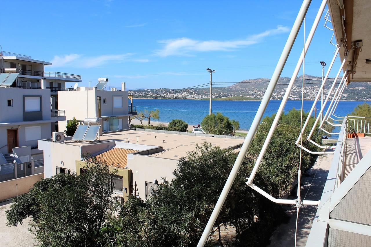 Apartment Sea View In Front Of The Beach Of Agia Marina Pórto Ráfti Extérieur photo