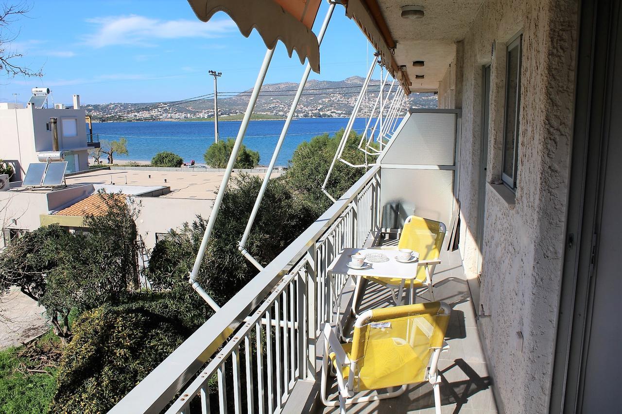 Apartment Sea View In Front Of The Beach Of Agia Marina Pórto Ráfti Extérieur photo